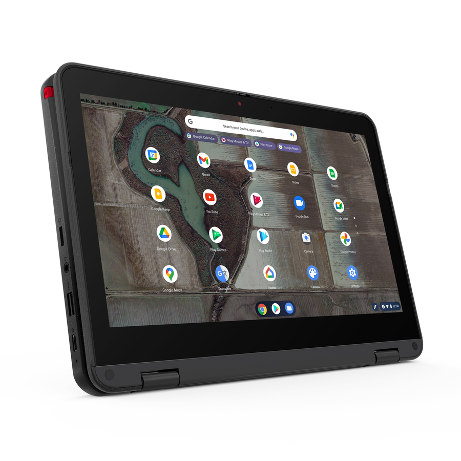 Lenovo 500e Chromebook Gen 3 82JB0001US 11.6" Touchscreen Convertible 2 in 1 Chromebook - HD - Intel Celeron N5100 - 4 GB - 32 GB Flash Memory - English Keyboard - Gray
