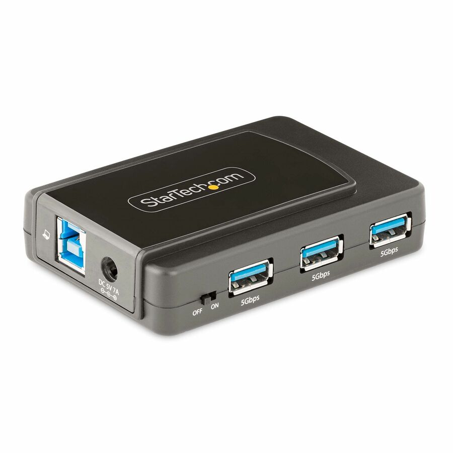 StarTech 7-Port USB Hub, USB 3.0 5Gbps, USB-A to 7x USB-A, Self Powered USB-A Expansion Hub w/ 35W Power Supply