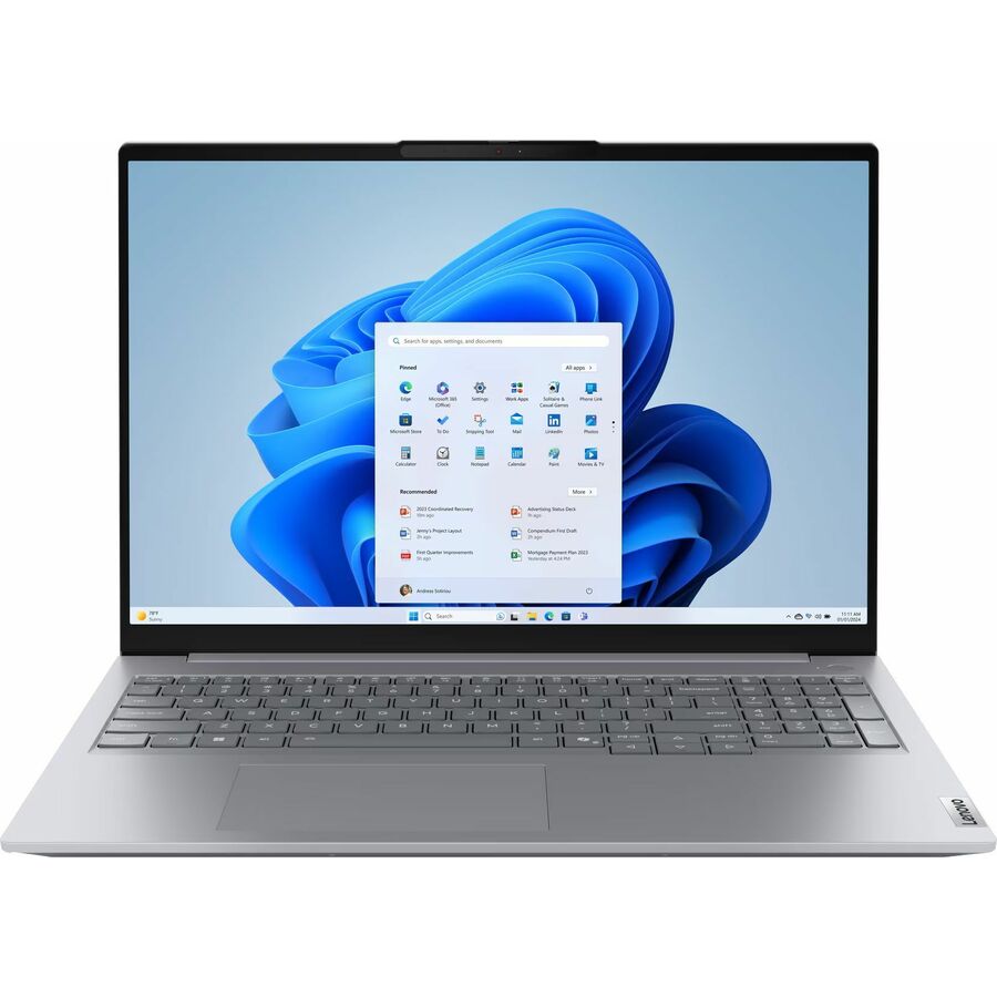 Lenovo ThinkBook 16 G8 IAL 21SK00FEUS 16" Notebook - WUXGA - 60 Hz - Intel Core Ultra 5 1st Gen 135H - 16 GB - 512 GB SSD - English Keyboard - Arctic Gray