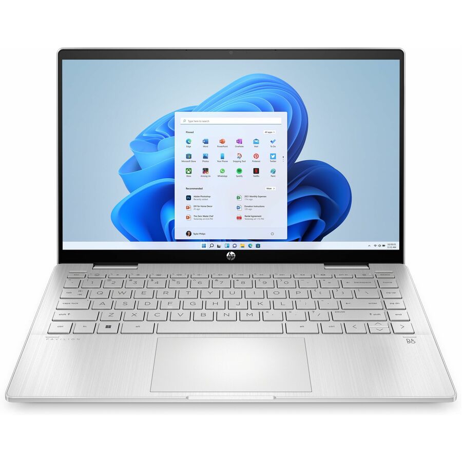 HP Pavilion x360 14-ek2000 14-ek2055cl 14" Touchscreen Convertible 2 in 1 Notebook - Full HD - Intel Core 5 120U - 16 GB - 1 TB SSD - Natural Silver