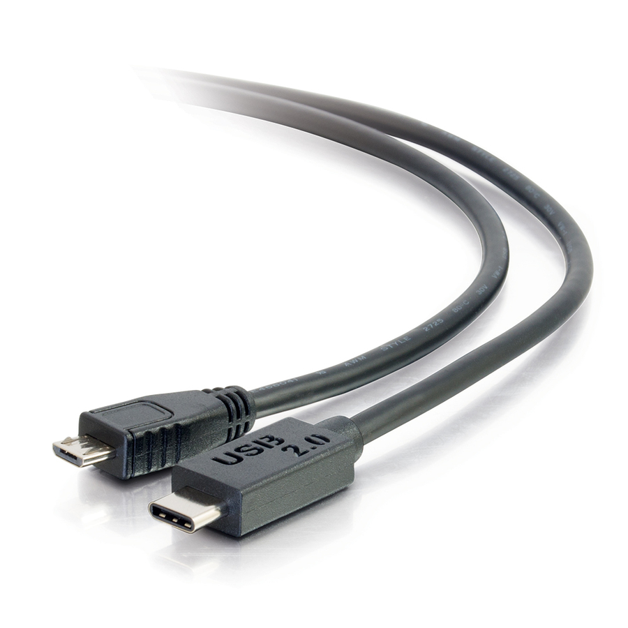 C2G 6ft USB C to USB Micro B Cable - USB C 2.0 to USB Micro B - M/M