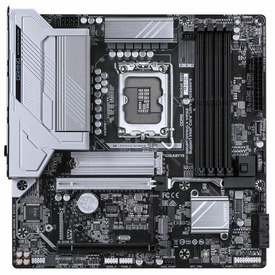 GIGABYTE Ultra Durable B860M GAMING X WIFI6E Gaming Desktop Motherboard - Intel B860 Chipset - Socket LGA-1851 - Micro ATX