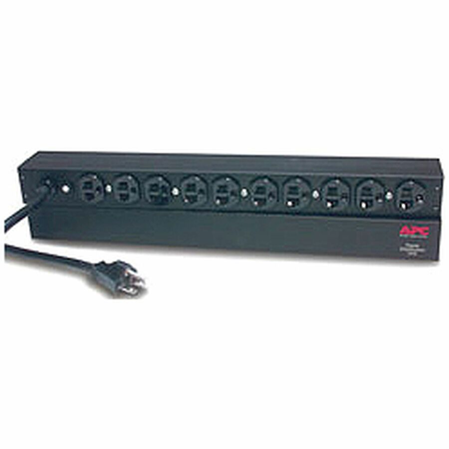 APC NetShelter Basic Rack PDU, 1U, 20A, 120V, 10 NEMA 5-20 outlets, 5-20P inlet
