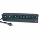 APC NetShelter Basic Rack PDU, 1U, 20A, 120V, 10 NEMA 5-20 outlets, 5-20P inlet