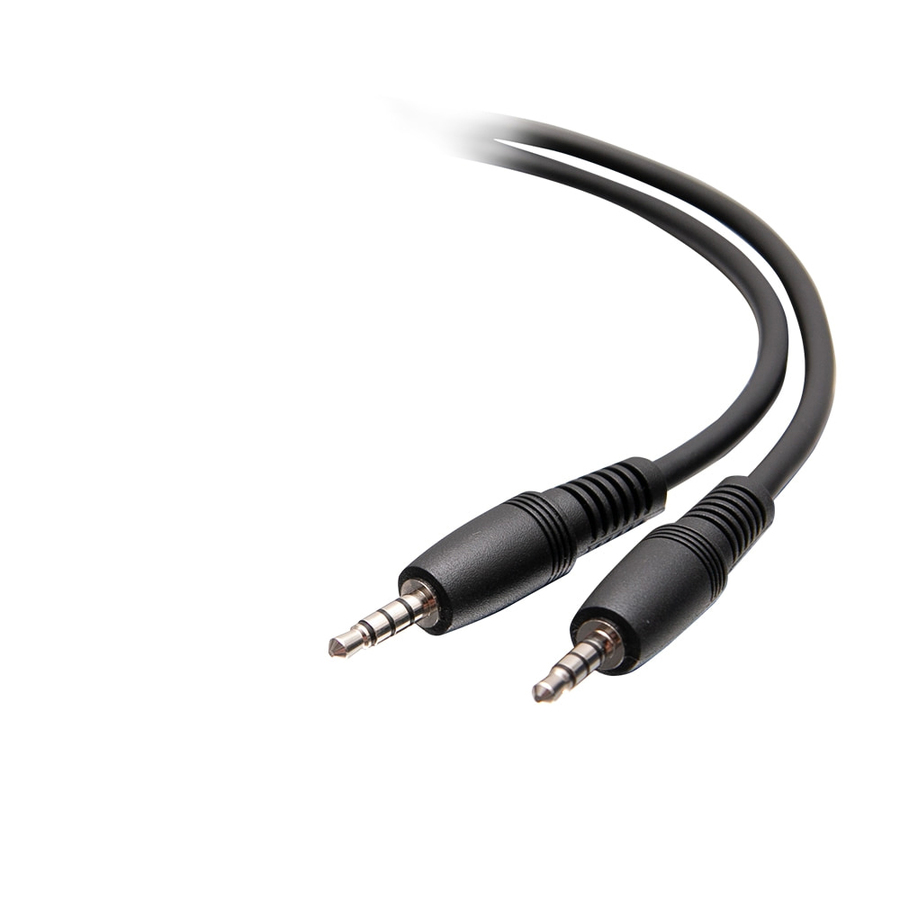 C2G 3ft 3.5mm AUX 4-Pole TRRS OMTP Headset Cable - M/M