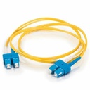 C2G 2m SC-SC 9/125 Duplex Single Mode OS2 Fiber Cable - Yellow - 6ft
