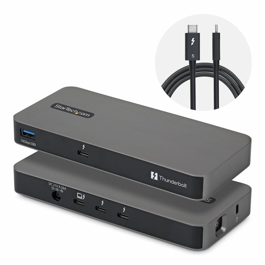 StarTech 4-Port Thunderbolt™ 5 Hub with Thunderbolt™ Share KVM, 80 / 120Gbps, 8K Multi-Display, 140W PD, USB-A 10Gbps, TB4 & USB4
