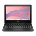 HP Fortis Flip G1i 11.6" Touchscreen Rugged Convertible 2 in 1 Chromebook - HD - Intel N-Series N150 - 8 GB - 64 GB Flash Memory - English Keyboard - Jet Black - Smart Buy