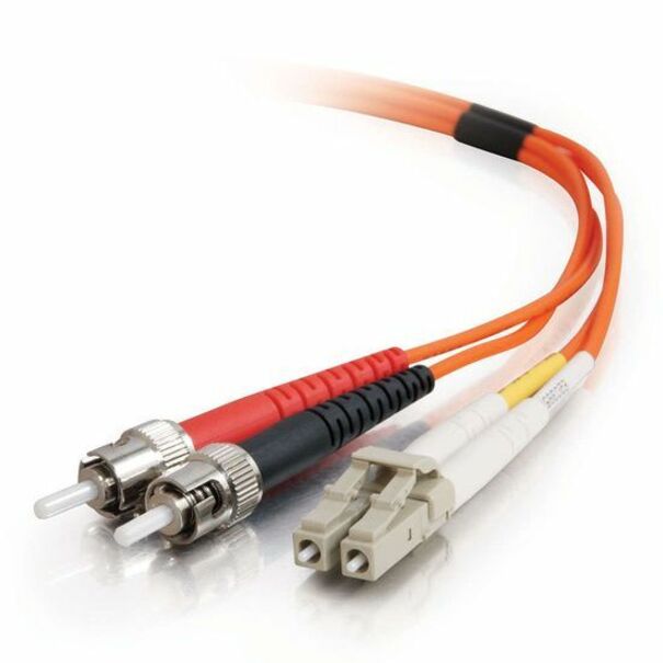 C2G 2m LC-ST 50/125 Duplex Multimode OM2 Fiber Cable - Orange - TAA - 6ft