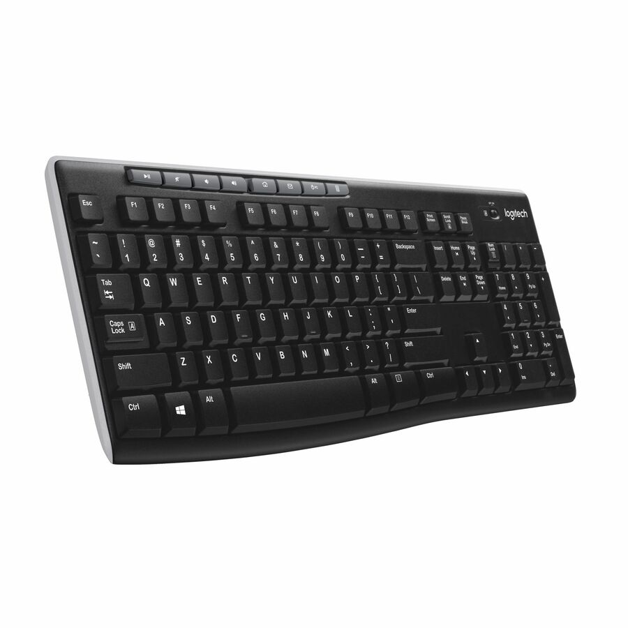 Logitech K270 Wireless Keyboard for Windows, 2.4 GHz Wireless, Full-Size, Number Pad, Black