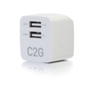 C2G 2-Port USB Wall Charger - AC to USB Adapter - 5V 2.1A Output