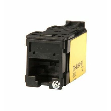 Ortronics Clarity High Density Jack (HDJ) CAT6A, T568A/B, Black, 25 Pack