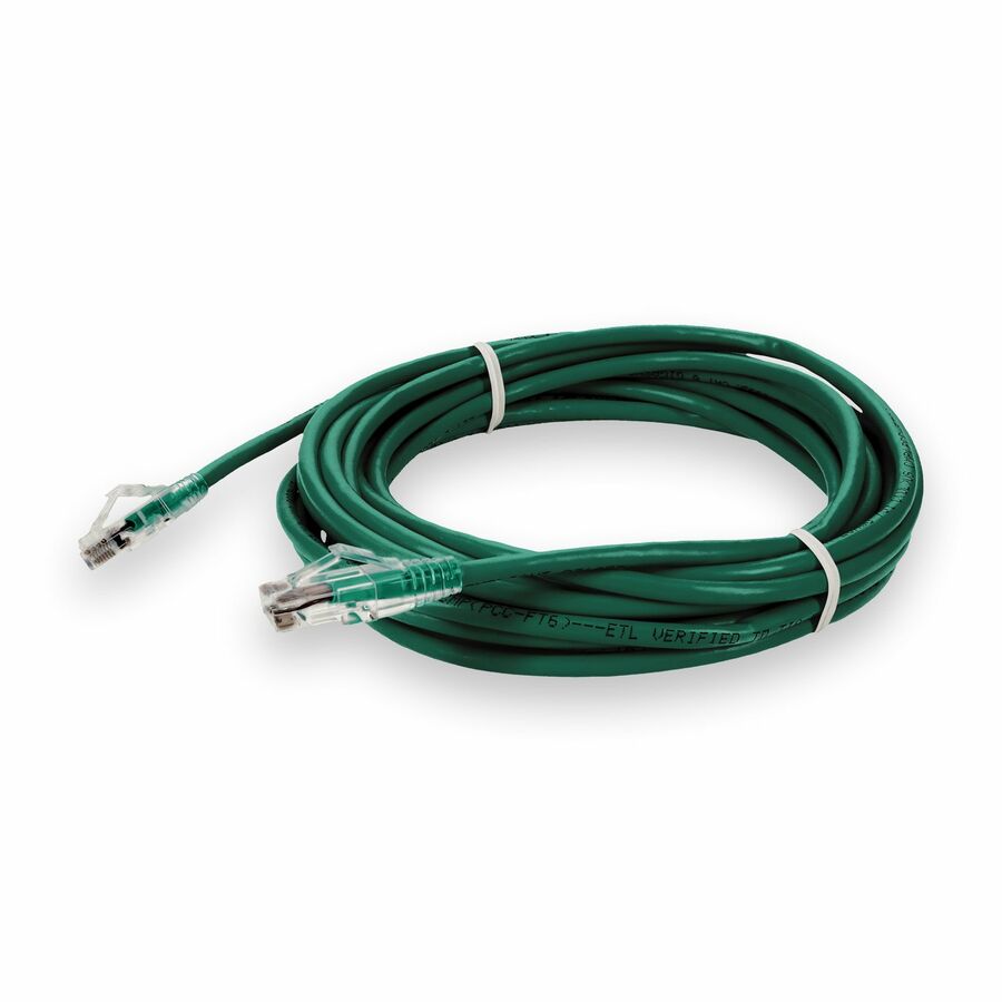 AddOn 30ft Green CAT 6 Plenum-Rated Ethernet Cable Snagless Bubble Boot RJ-45 M/M