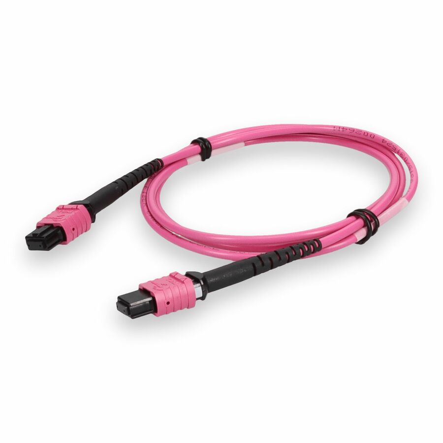 AddOn 10m MPO/UPC to MPO/UPC Magenta (Erika Violet) OM4 OFNP (Plenum-Rated) 12-Strand Fiber Patch Cable