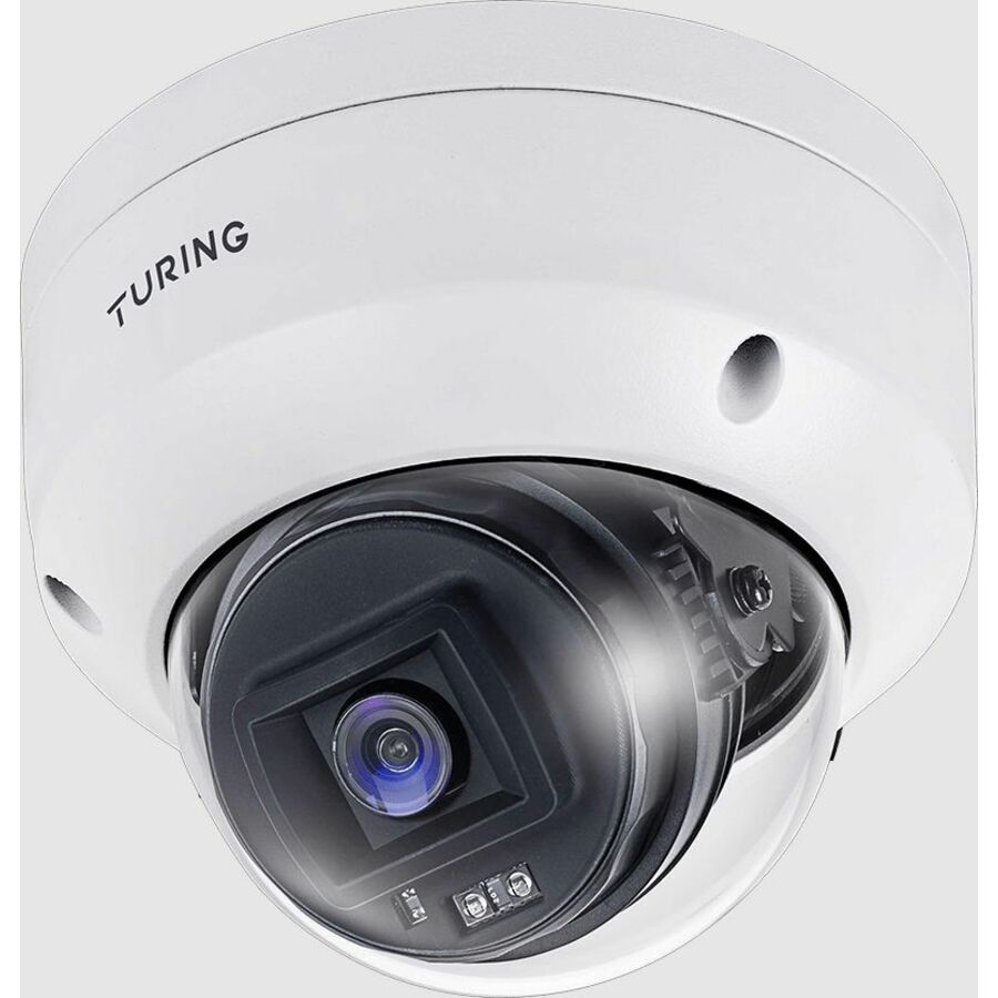 Turing Video EDGE+ EVC5FD 5 Megapixel Outdoor Network Camera - Color - Dome - White - TAA Compliant