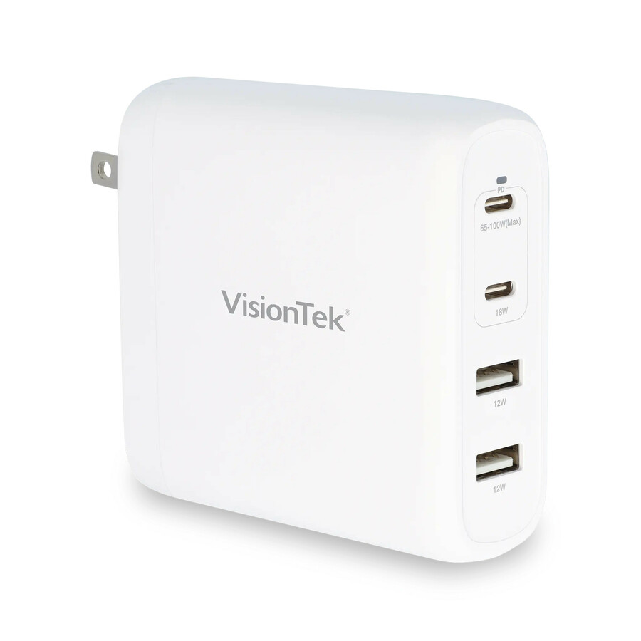 VisionTek 100W GaN II Power Adapter - 4 Port