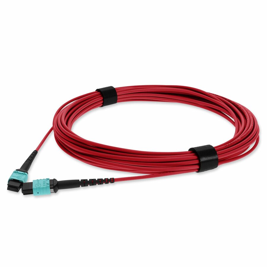 AddOn 3m MPO/UPC to MPO/UPC Red OM4 OFNP (Plenum-Rated) 12-Strand Fiber Patch Cable