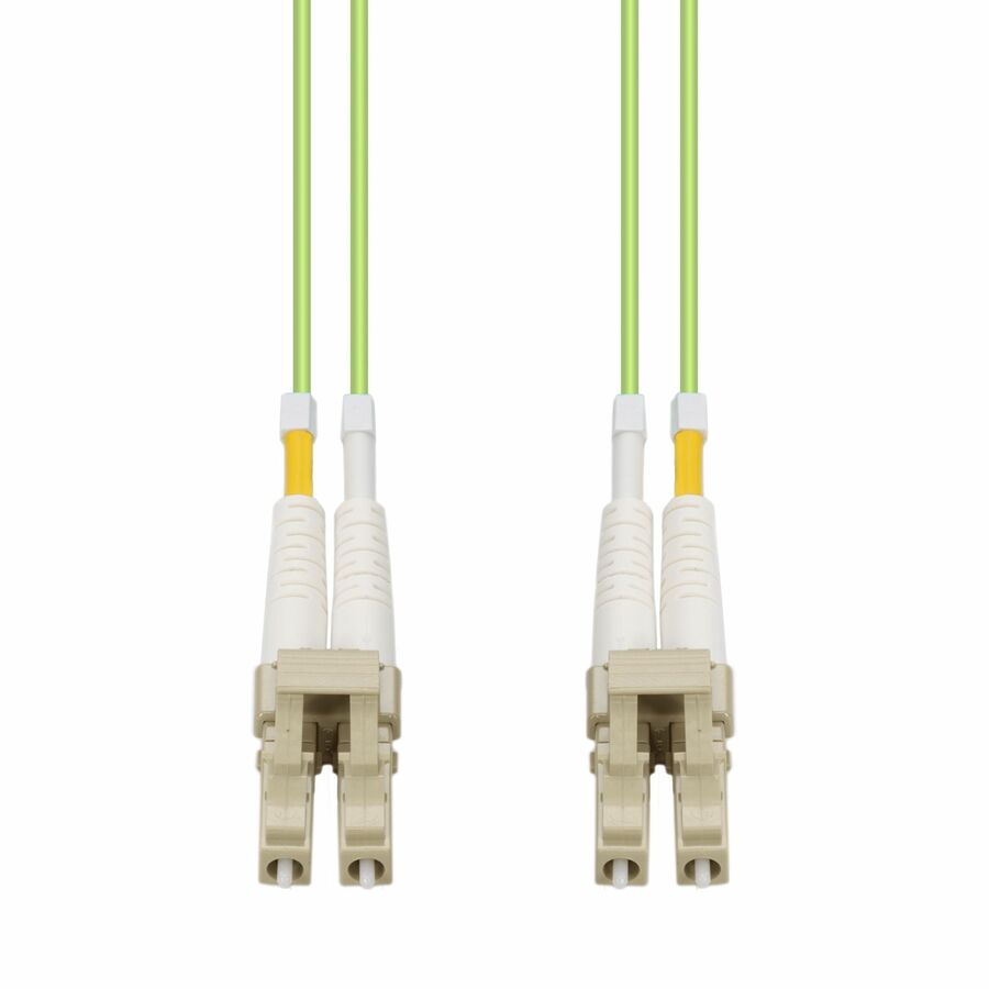 AddOn 65m LC to LC Lime Green OM5 Duplex OFNR (Riser-Rated) Fiber Patch Cable