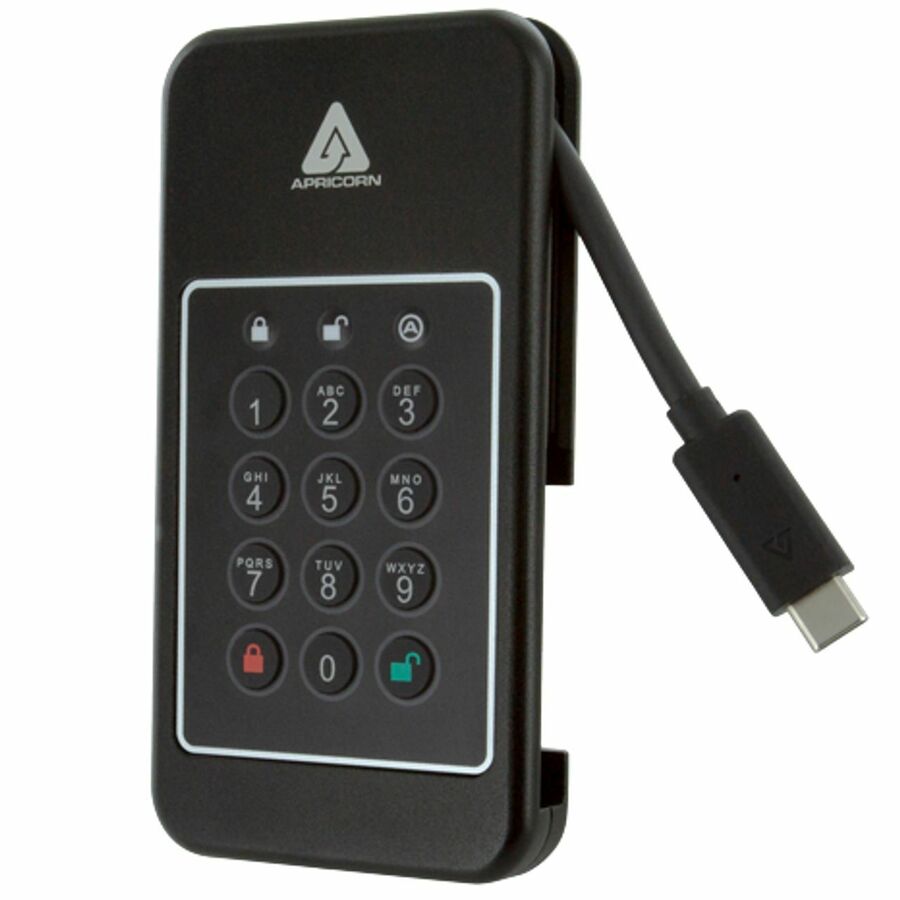 Apricorn Aegis NVX 1 TB Portable Rugged Solid State Drive - External - TAA Compliant