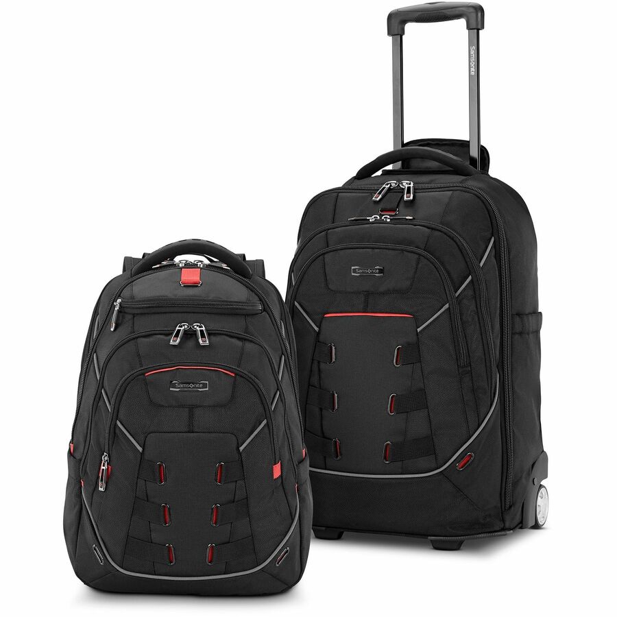 Samsonite Tectonic Nutech Carrying Case Rugged (Backpack) for 11" to 15.6" Notebook, Tablet, Water Bottle, Umbrella - Black
