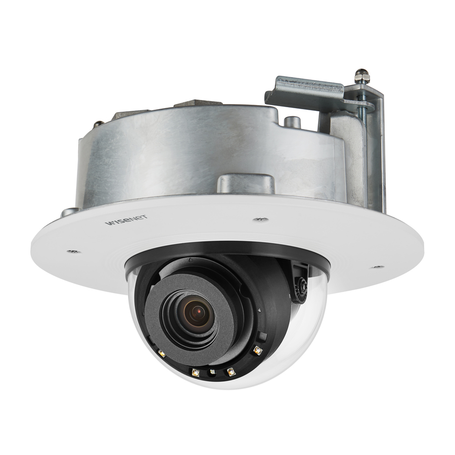 Wisenet PND-A6081RF 2 Megapixel Indoor/Outdoor HD Network Camera - Color - Dome - White