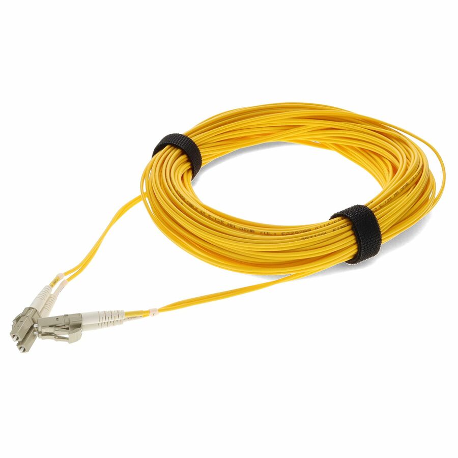 AddOn 15m LC to LC Yellow OM1 Duplex OFNR (Riser-Rated) TAA MMF Fiber Patch Cable