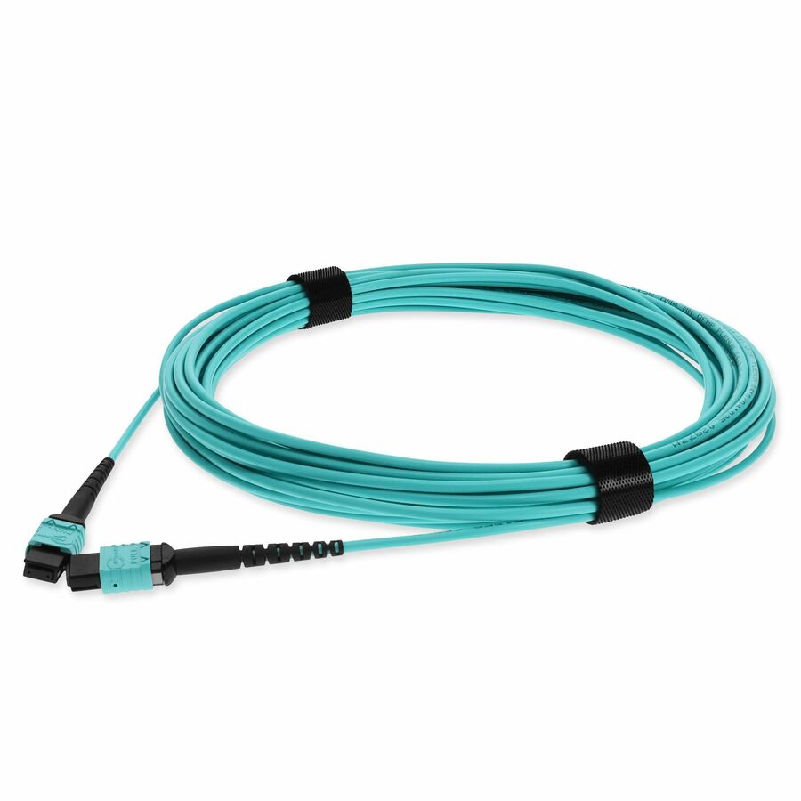 AddOn 4m MPO/UPC to MPO/UPC Aqua OM4 OFNP (Plenum-Rated) 12-Strand TAA Fiber Patch Cable