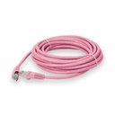 AddOn 20ft Pink CAT 6A PVC Ethernet Cable Snagless Bubble Boot RJ-45 M/M