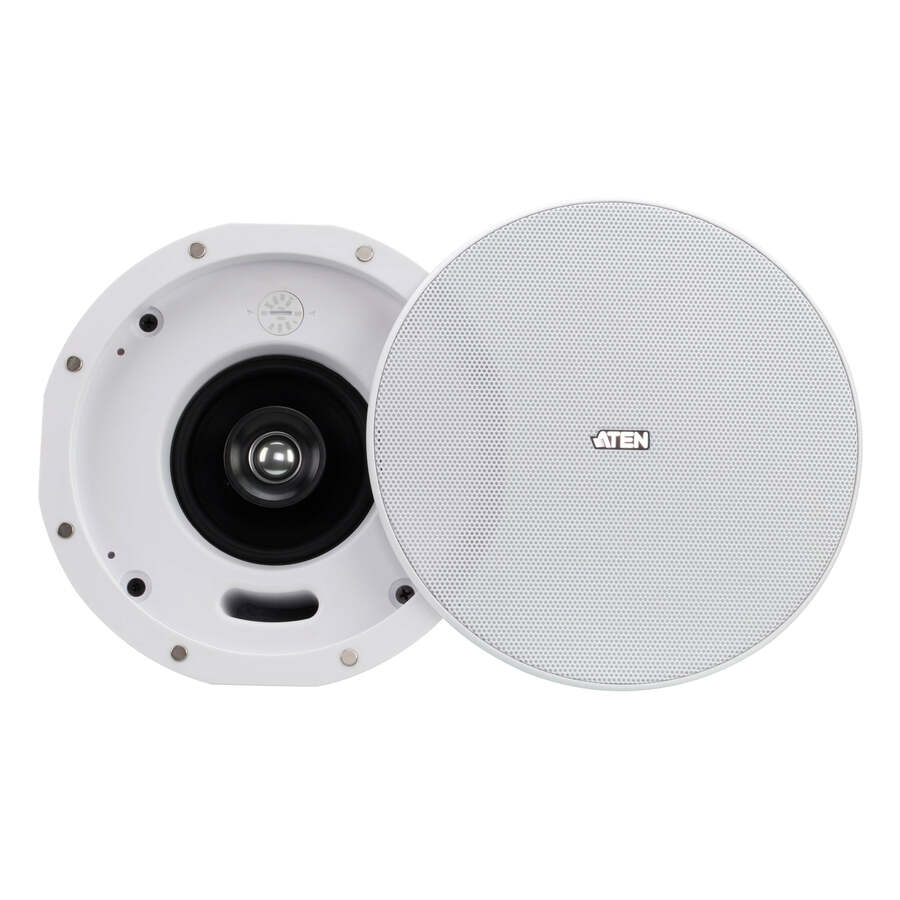 ATEN AS104 2-way Ceiling Mountable Speaker - 30 W RMS - White