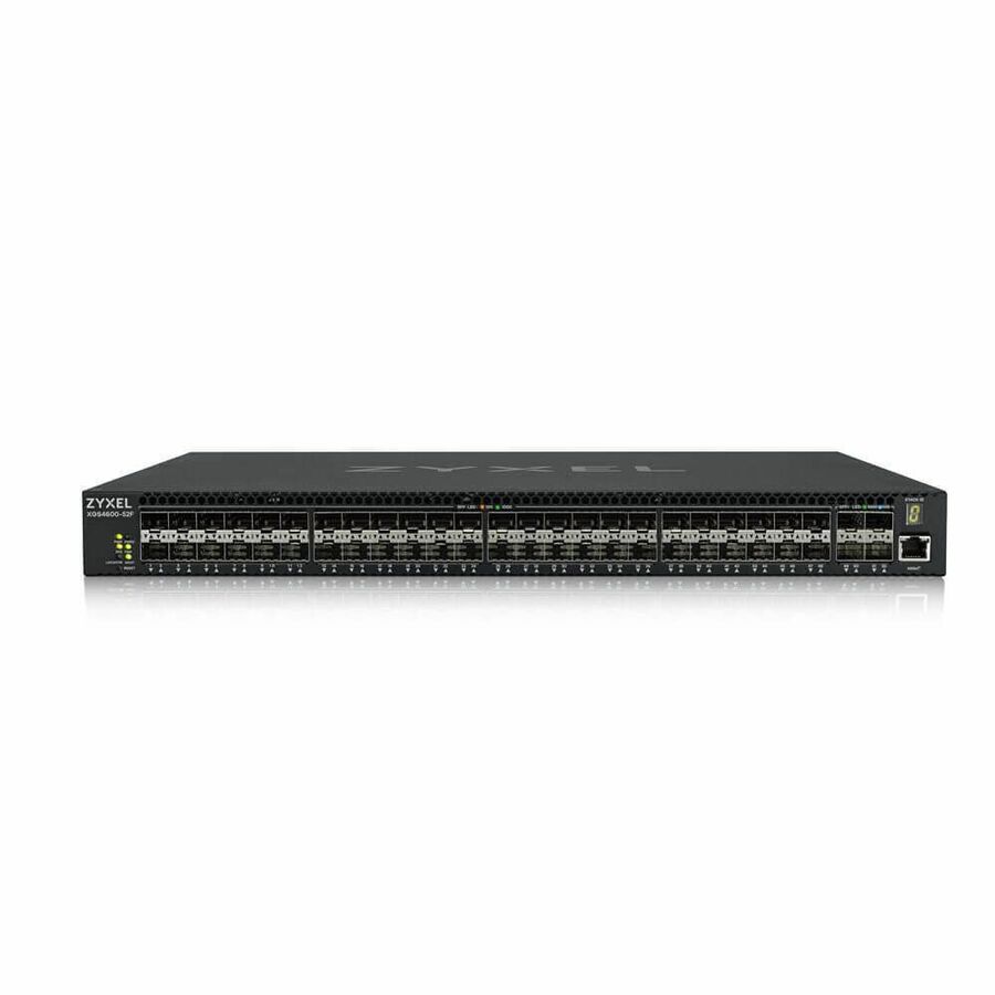 ZYXEL XGS4600-52F 48-port Gigabit SFP L3 Managed Aggregation Switch with 4 SFP+ 10G Uplinks (DC Power Version)