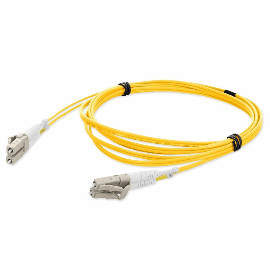 AddOn 2m LC to LC Yellow OM1 Duplex OFNR (Riser-Rated) TAA MMF Fiber Patch Cable