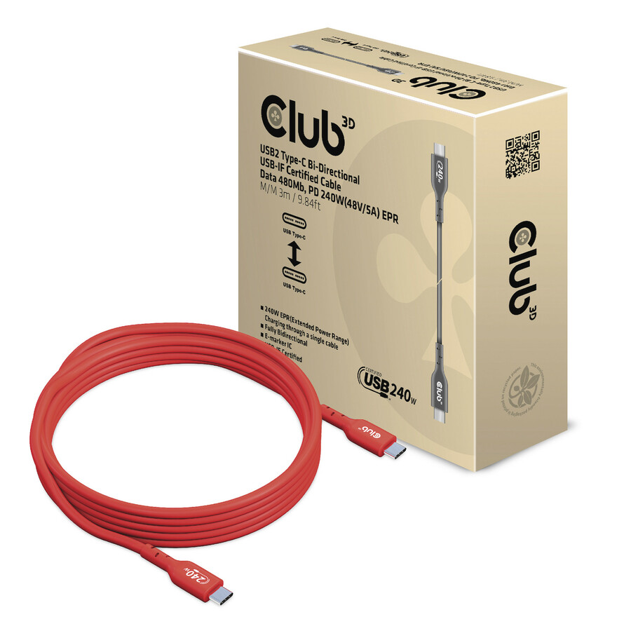 Club 3D USB-C Data Transfer/Power Cable