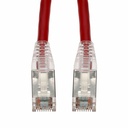 Proline 2ft Red CAT 6 Shielded PVC Ethernet Cable Snagless Easy Clear Boot TAA RJ-45 M/M