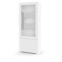 Chief Impact Floor Mounted Back-to-Back Kiosk, Portrait 49" White