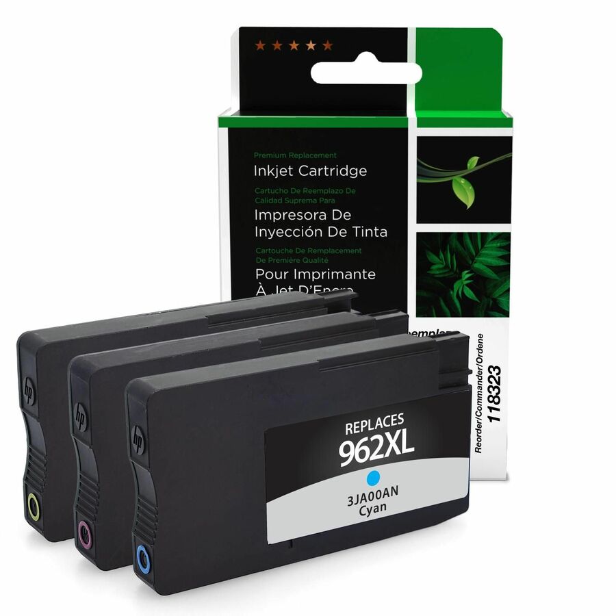 Clover Imaging Remanufactured High Yield Cyan, Magenta, Yellow Ink Cartridges for HP 962XL 3-Pack