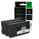 Clover Imaging Remanufactured High Yield Cyan, Magenta, Yellow Ink Cartridges for HP 962XL 3-Pack