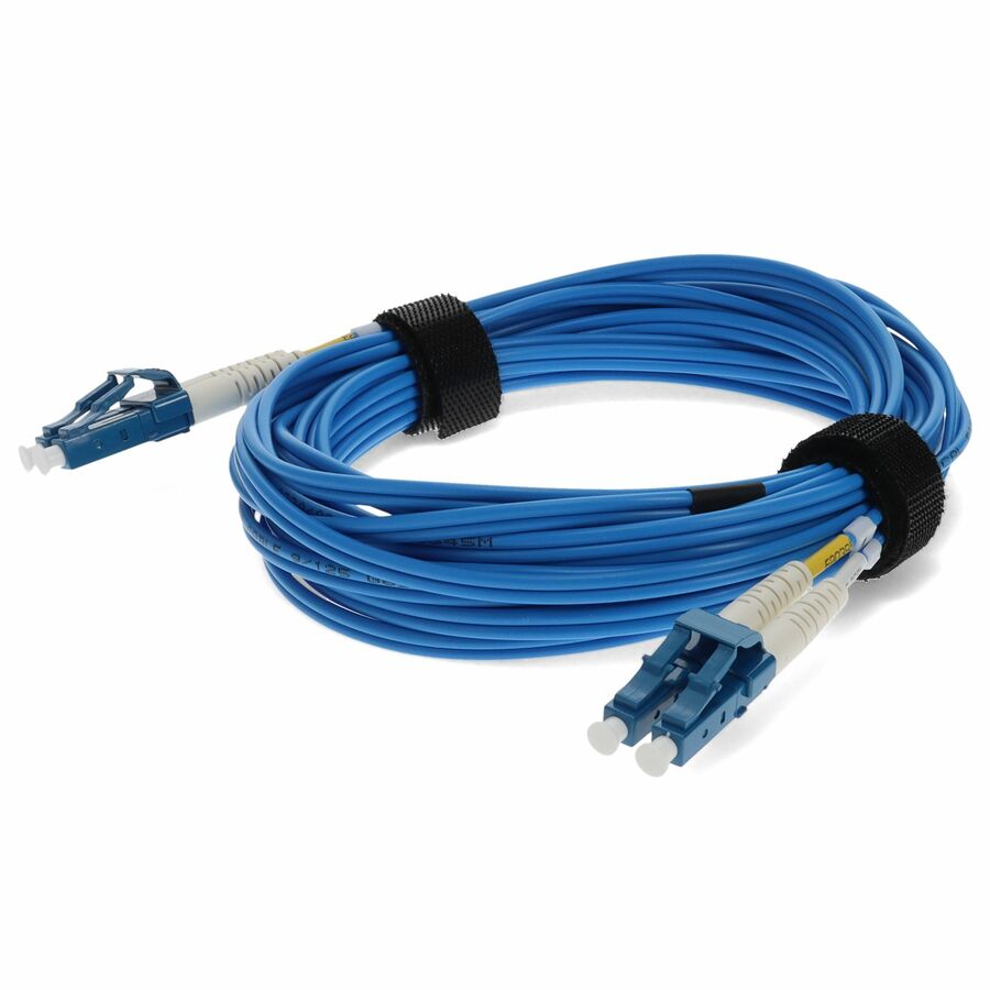 AddOn 2m LC to LC Blue OS2 Duplex OFNR (Riser-Rated) TAA SMF Fiber Patch Cable