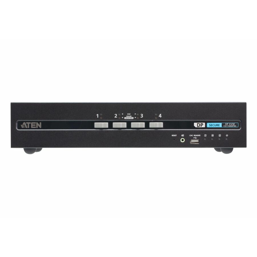 ATEN 4-Port USB DisplayPort/HDMI Dual Display Universal Secure KVM Switch Kit with CAC (PSD PP v4.0 Compliant)