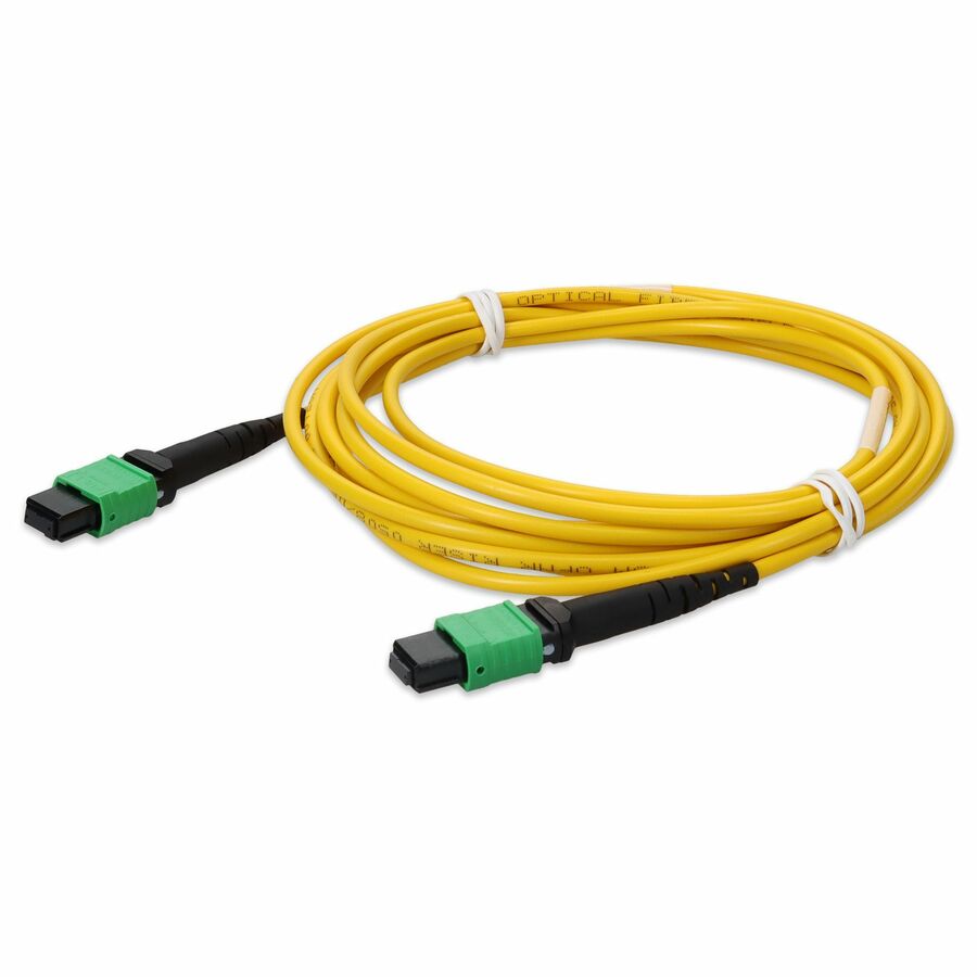 AddOn 4m MPO/APC (Male) to MPO/APC (Male) Yellow OS2 OFNR (Riser-Rated) 16-Strand SMF Fiber Patch Cable