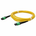 AddOn 4m MPO/APC (Male) to MPO/APC (Male) Yellow OS2 OFNR (Riser-Rated) 16-Strand SMF Fiber Patch Cable