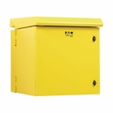 Eaton Tripp Lite Series SmartRack Industrial Enclosure - NEMA 3R, Wall Mount, Metal, Locking, Hinged Back, Fan With Thermal Switch, 28 in. Depth, 12U, Yellow