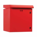 Eaton Tripp Lite Series SmartRack Industrial Enclosure - NEMA 3R, Wall Mount, Metal, Locking, Fan With Thermal Switch, 23 in. Depth, 12U, Red