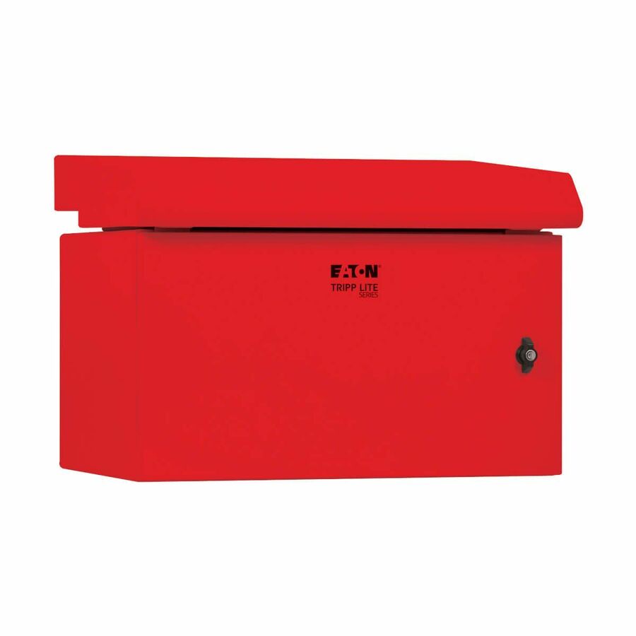 Eaton Tripp Lite Series SmartRack Industrial Enclosure - NEMA 3R, Wall Mount, Metal, Locking, Fan With Thermal Switch, 16.5 in. Depth, 6U, Red