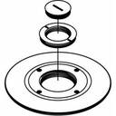 Wiremold RC9AM2STC Single-Service Furniture-Feed Poke-Thru Device Cover Assembly