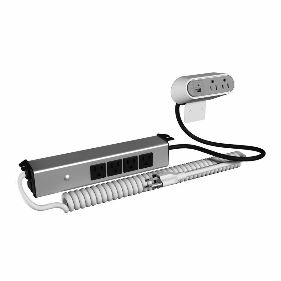 Wiremold Sit/Stand Desk Power Module with 2 Surface Outlets and 4 Below Surface Outlets - White