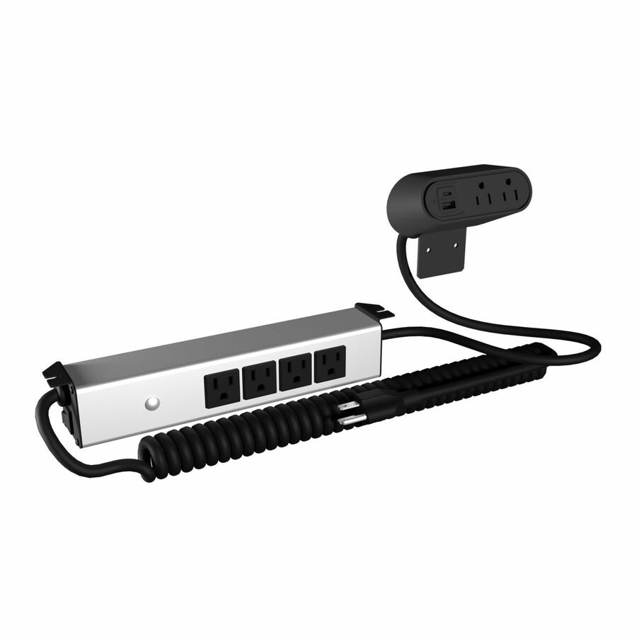 Wiremold Sit/Stand Desk Power Module with 2 Surface Outlets and 4 Below Surface Outlets - Black