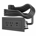 Wiremold radiant FPC USB A/C, 10FT, BK 2 TR OL, 2 USB Charging Ports
