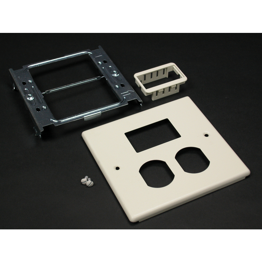 Wiremold 4047 Two-Gang Cover and Pass and Seymour Activate 2A Mini Adapter Fitting