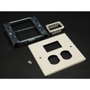 Wiremold 4047 Two-Gang Cover and Pass and Seymour Activate 2A Mini Adapter Fitting