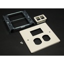 Wiremold 4047 Two-Gang Cover and Ortronics Trakjacki Mini Adapter Fitting